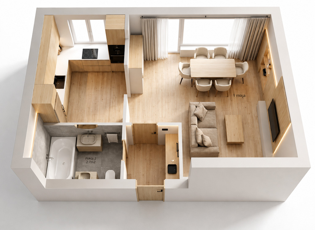 Kawalerka 30,94m2 – 309000 zł, obok Fabryki Wody