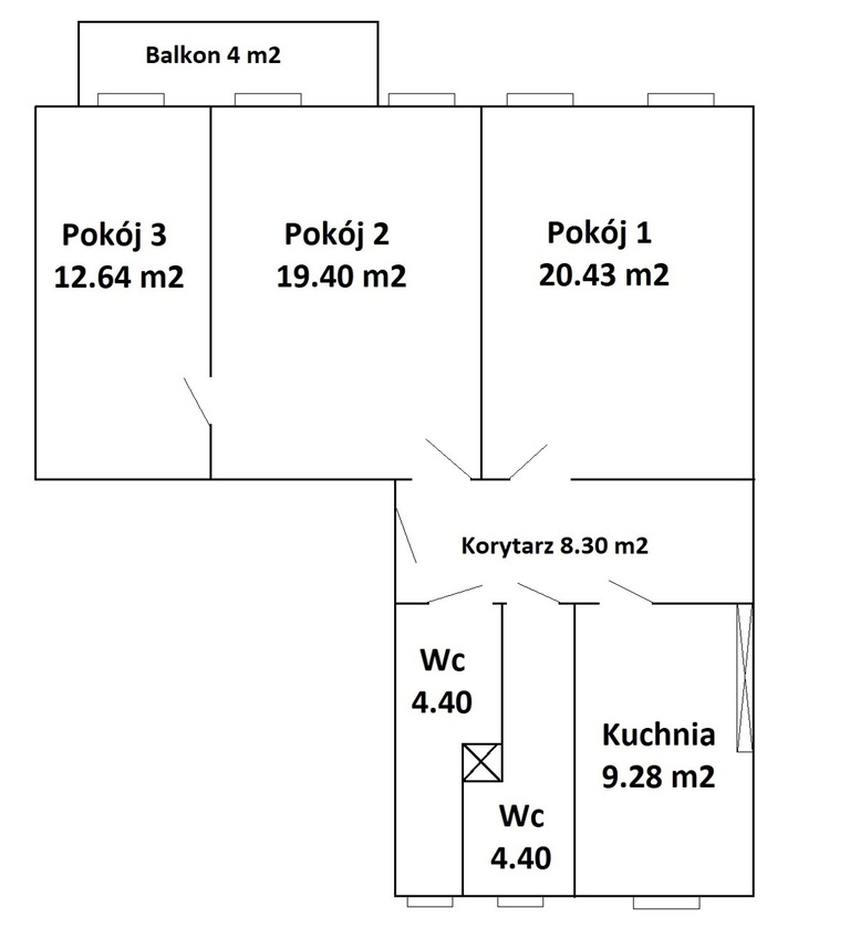 Mieszkanie na sprzedaż Szczecin, Centrum 81 m2 | Arka Nieruchomości