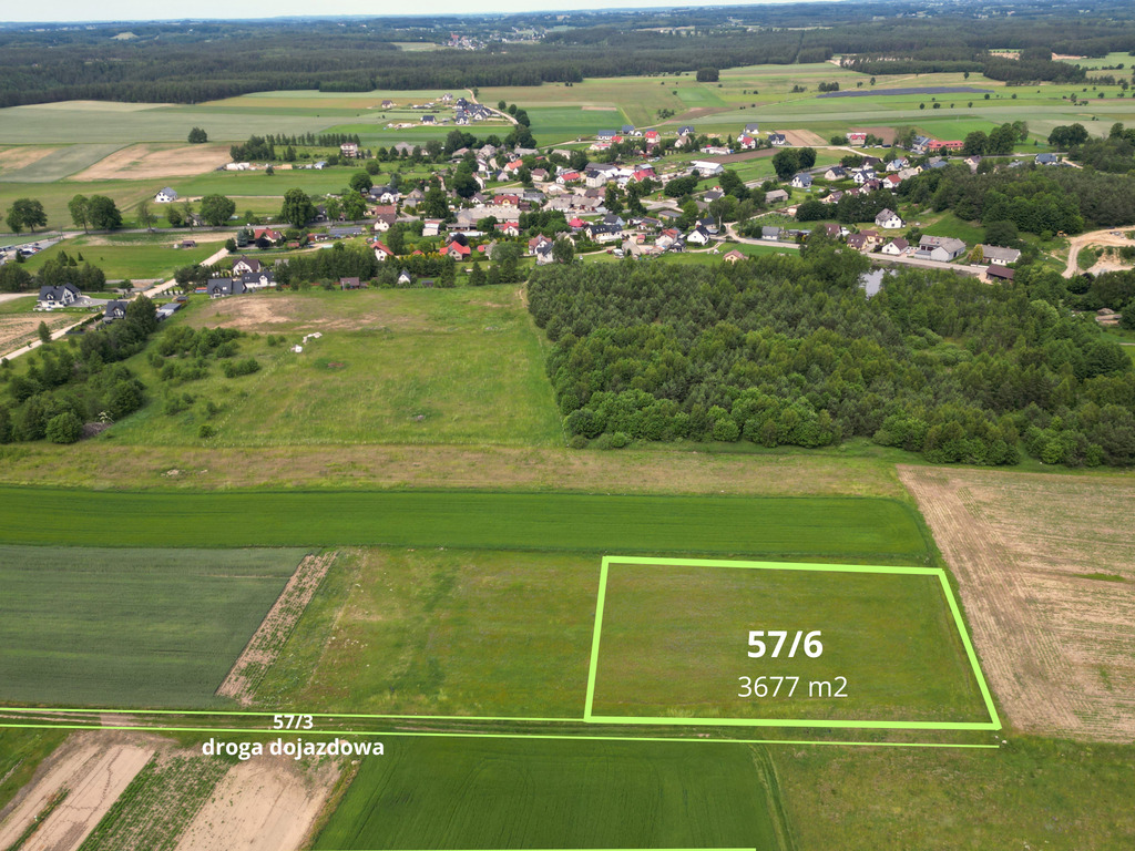 Działka z Warunkami Zabudowy 3 677 m²  Węsiory