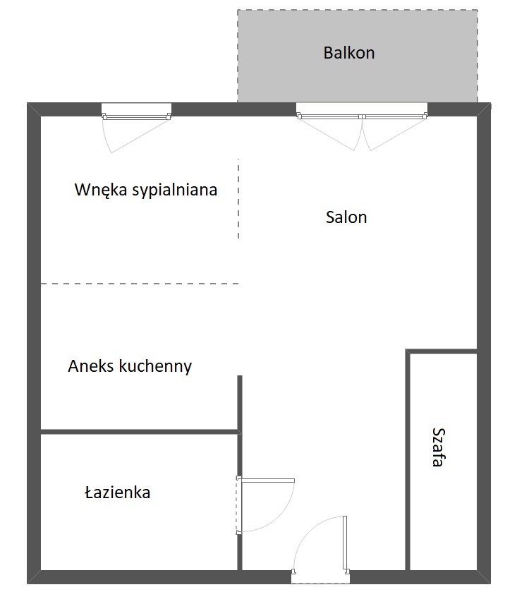 Mieszkanie na wynajem Szczecin, Niebuszewo 31 m2 | Arka Nieruchomości
