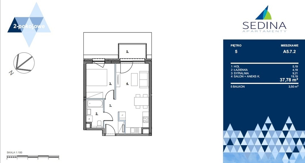 Mieszkanie na sprzedaż Szczecin, Centrum 38 m2 | Arka Nieruchomości