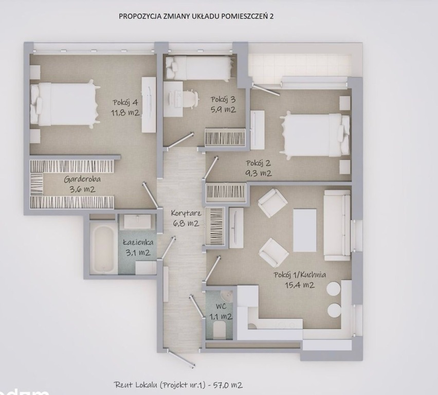 Mieszkanie na sprzedaż Szczecin, Centrum 56 m2 | Arka Nieruchomości