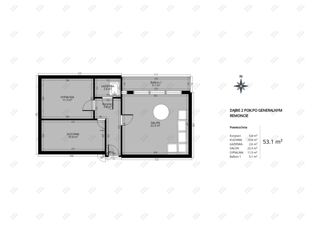 Mieszkanie na sprzedaż Szczecin, Dąbie 53 m2 | Arka Nieruchomości