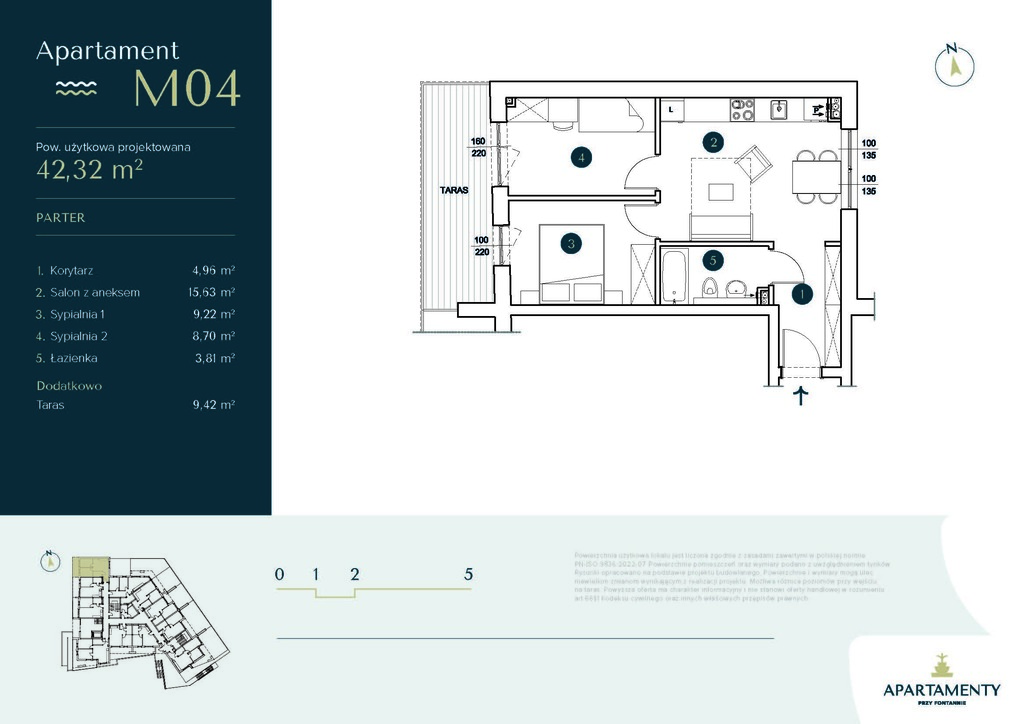Apartament M04 – 3-pokojowy apartament z tarasem
