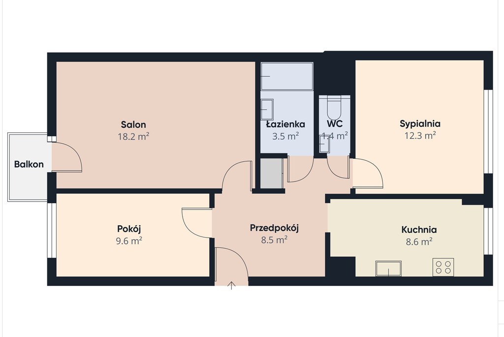 Mieszkanie na sprzedaż Szczecin, os. Majowe 64 m2 | Arka Nieruchomości