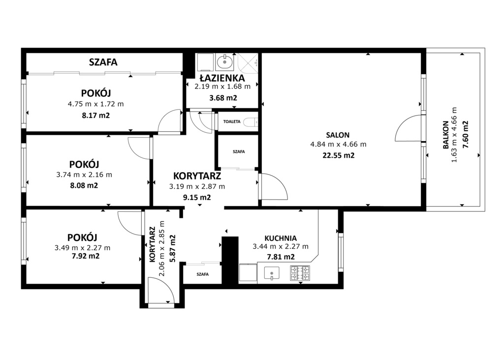 Mieszkanie na sprzedaż Szczecin, Pomorzany 74 m2 | Arka Nieruchomości