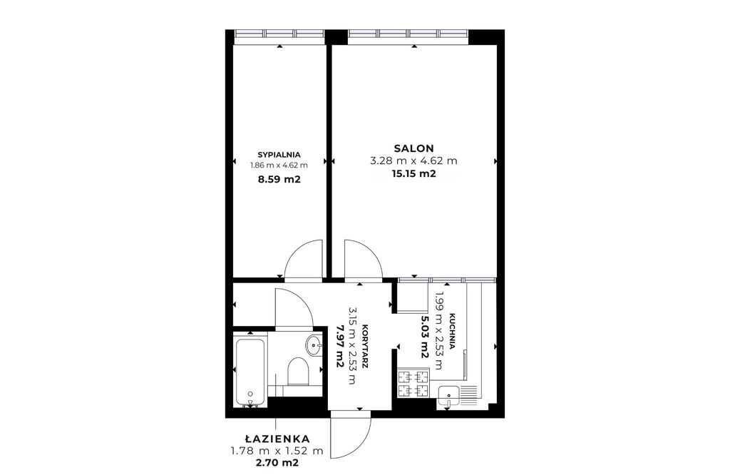 Mieszkanie na sprzedaż Szczecin, Pomorzany 38 m2 | Arka Nieruchomości