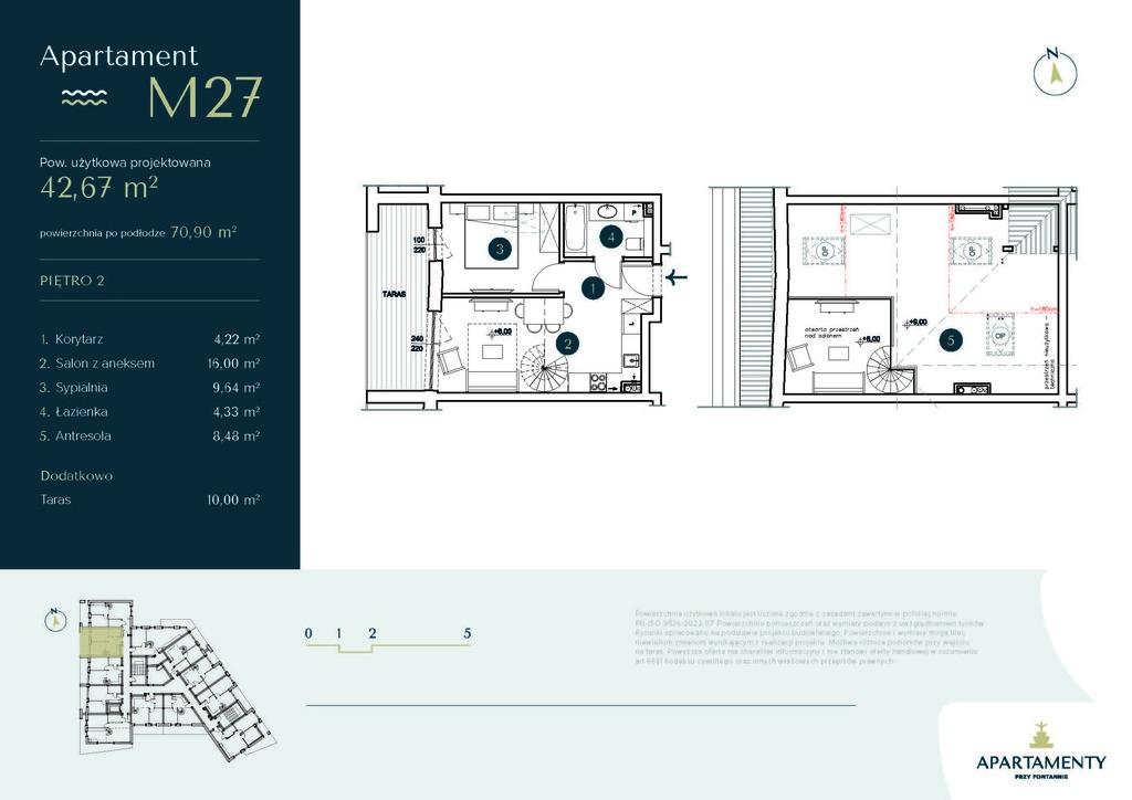 Apartament M27 – Przestrzeń na dwóch poziomach