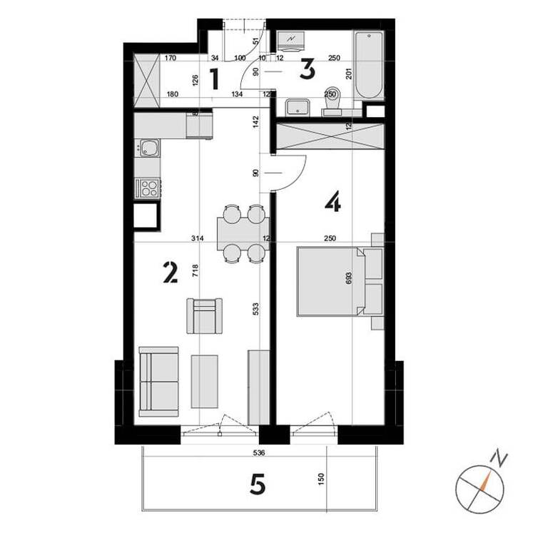Mieszkanie na sprzedaż Szczecin, Drzetowo 48 m2 | Arka Nieruchomości