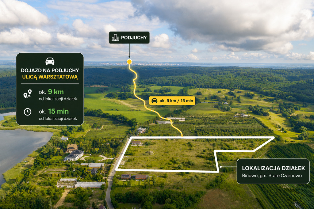 Działka na sprzedaż Binowo 1 492 m2 | Arka Nieruchomości
