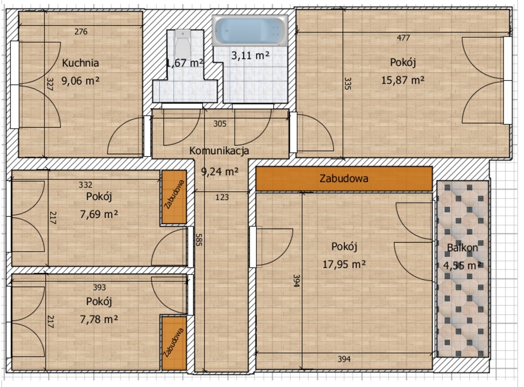 Mieszkanie na wynajem Szczecin, Zdroje 77 m2 | Arka Nieruchomości