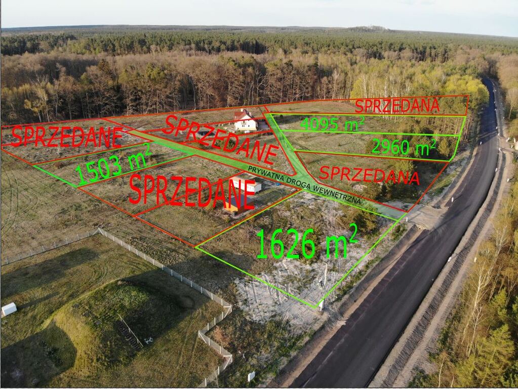 Działka na sprzedaż Miłowo 1 626 m2 | Arka Nieruchomości