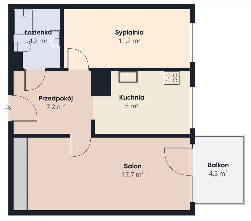 Mieszkanie na wynajem Szczecin, Warszewo 50 m2 | Arka Nieruchomości