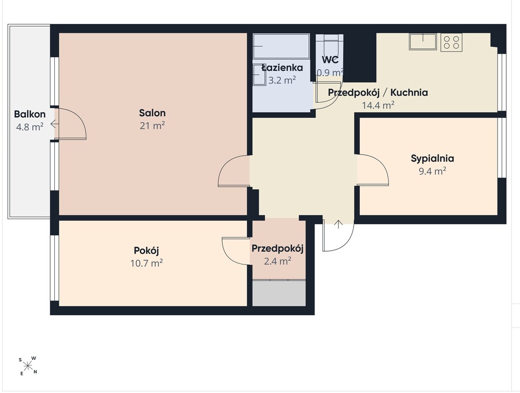Mieszkanie na sprzedaż Szczecin, os. Bukowe 63 m2 | Arka Nieruchomości