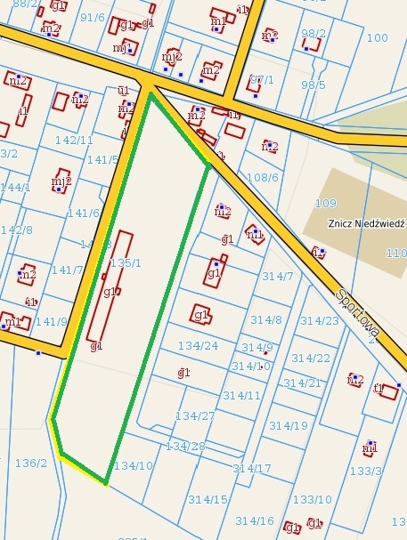 Działka na sprzedaż Niedźwiedź 1 300 m2 | Arka Nieruchomości