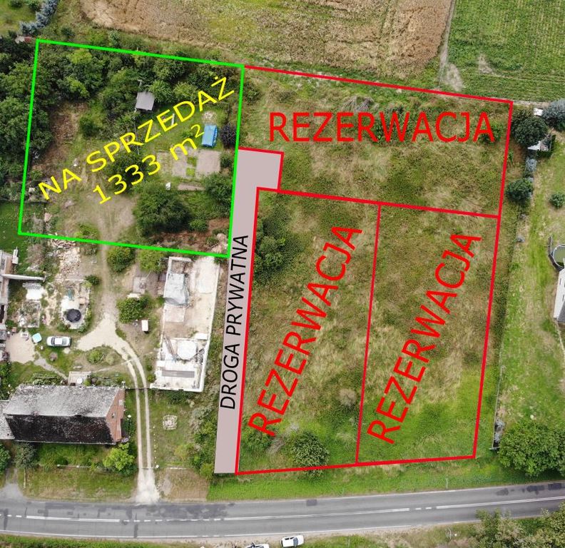 Działka na sprzedaż Budzieszowce 1 333 m2 | Arka Nieruchomości