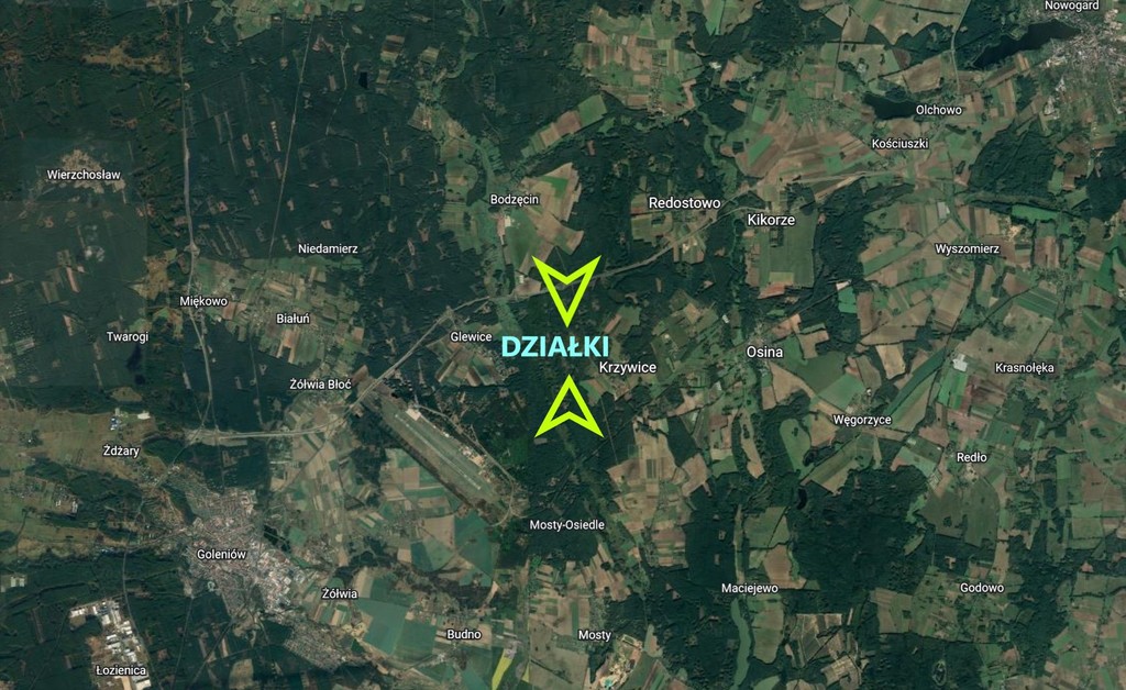 Działka na sprzedaż Krzywice 3 249 m2 | Arka Nieruchomości