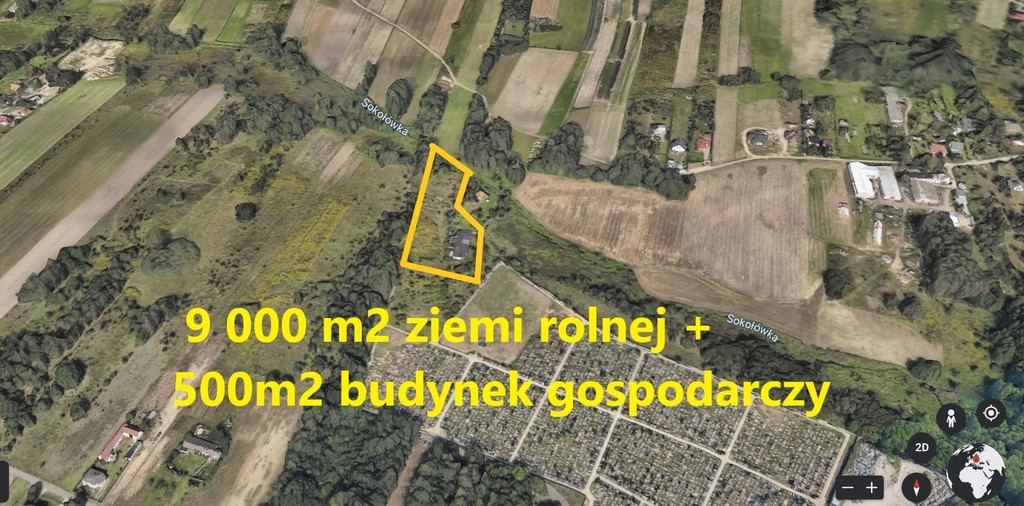 Ziemia rolna 9100 m2 + budynek gospodarczy 500 m2 – zdjęcie 4
