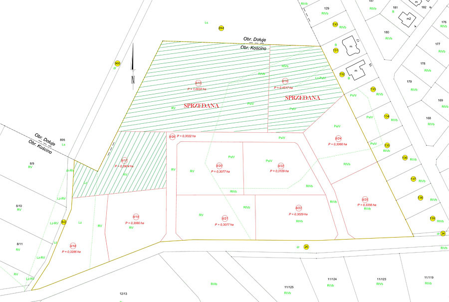 Działka na sprzedaż Kościno 1 535 m2 | Arka Nieruchomości