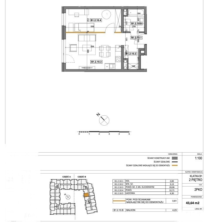 Mieszkanie na sprzedaż Szczecin, Śródmieście 44 m2 | Arka Nieruchomości