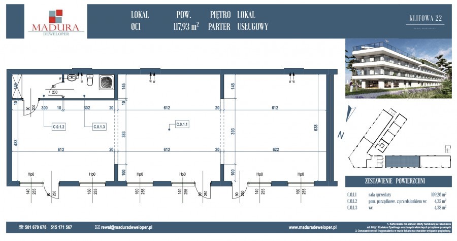 Lokal na wynajem Rewal 100 m2 | Arka Nieruchomości