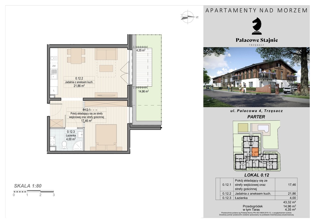 Mieszkanie na sprzedaż Trzęsacz 43 m2 | Arka Nieruchomości