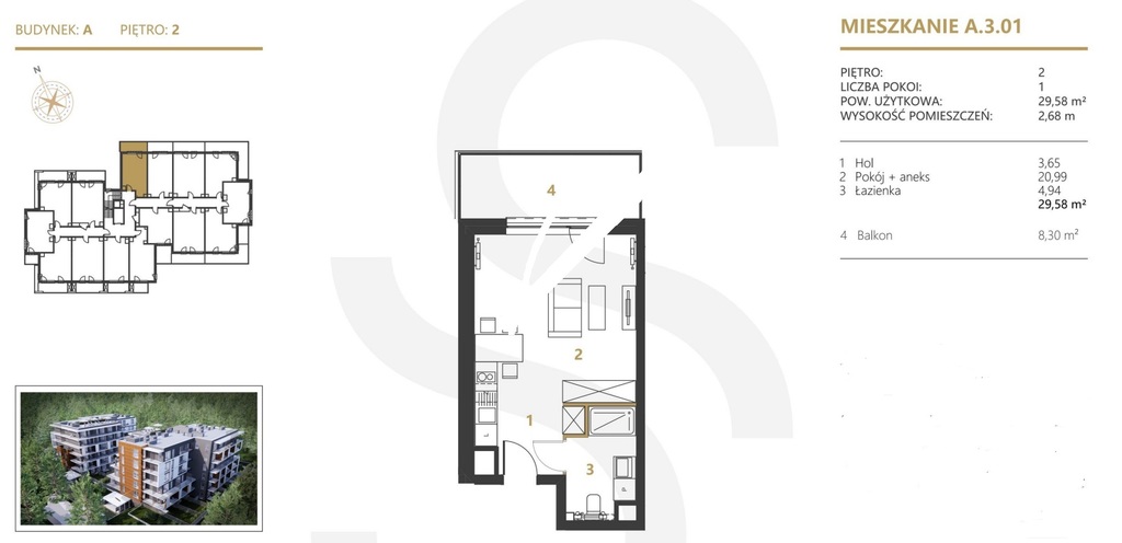 Mieszkanie na sprzedaż Międzyzdroje 30 m2 | Arka Nieruchomości