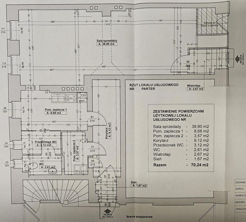 Lokal na sprzedaż Szczecin, Centrum 70 m2 | Arka Nieruchomości